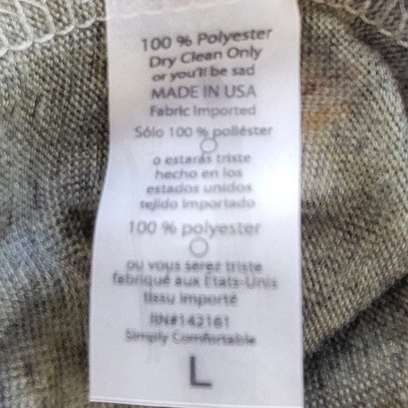 NWT Large LuLaRoe Fringed Monroe 'Kimono' - Khaki Green with Black Fringe - Picture 6 of 6